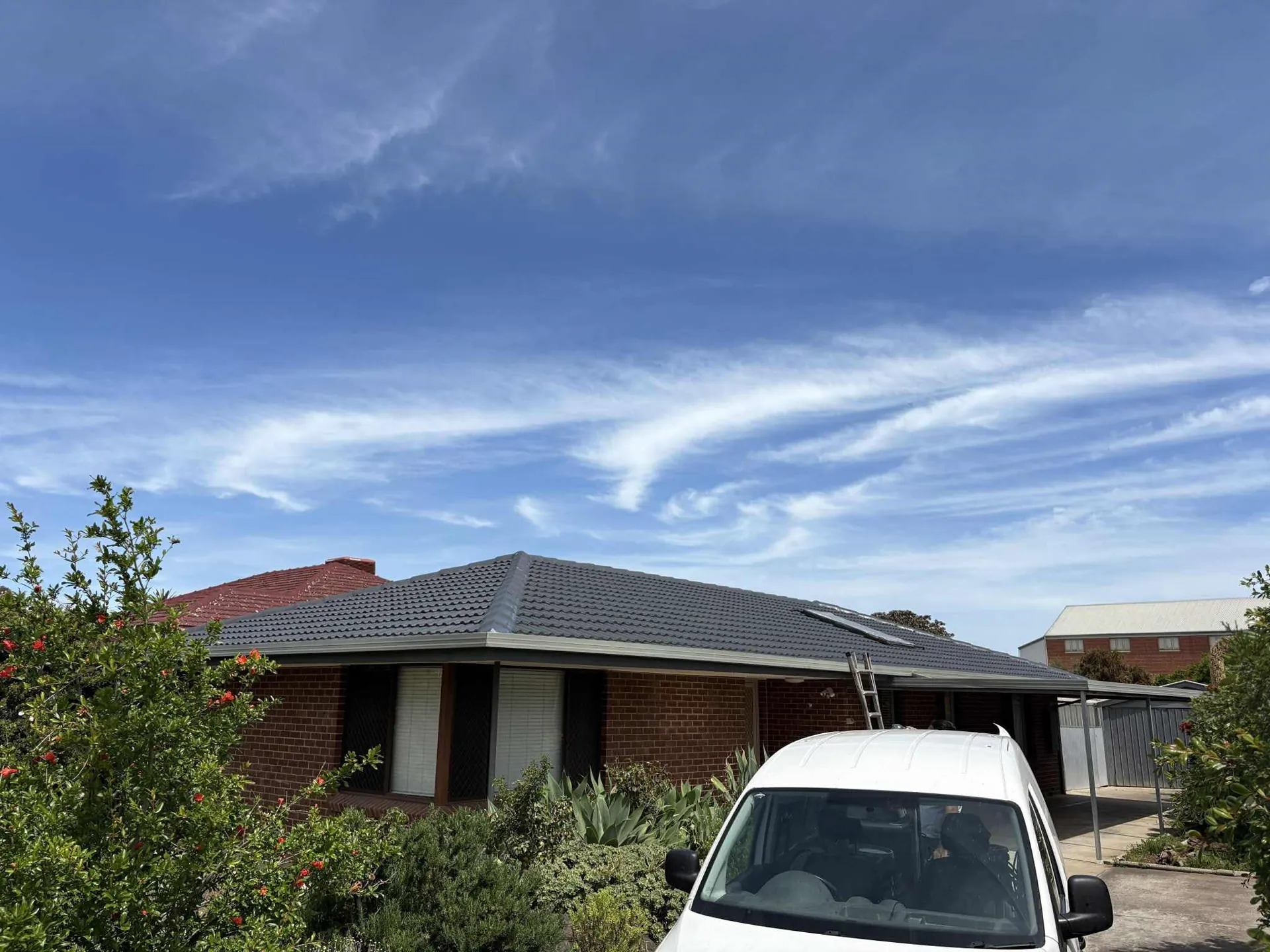Tiled roof after restoration in South Australia
